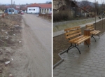Izgradnja parka, pešaci trotuar sa obe strane glavni puta