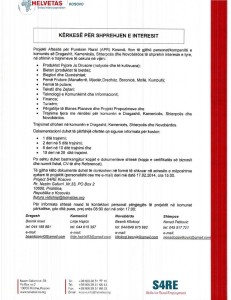 Kërkesë për shprehje interesi - 4 Shkurt 2014